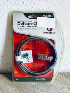 lot 284 image: New Laptop Security Defcon CL Combo Cable Lock - In Condition As Shown
