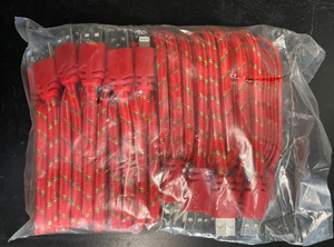 lot 319 image: Lot of 20 - New 3 Red Lightning Cables - As Shown