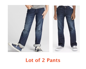 lot 348 image: Lot of 2 - New In Package Boys Straight Fit Stretch Jeans - Cat & Jack 14 Husky