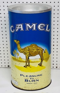 lot 1 image: Vintage Camel Large Cylindrical Floor Cigarette Ashtray