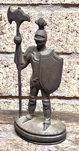 lot 4 image: 8-12 Bronze Knight W Halberd &amp Shield