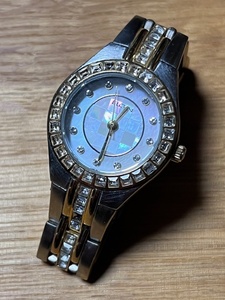 lot 13 image: Adult Female Elgin Dress Genuine Mosaic Mother of Pearl Dial Watch&nbsp