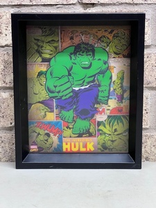 lot 94 image: Marvels The Incredible Hulk Framed in 3D Coming Off of the Page