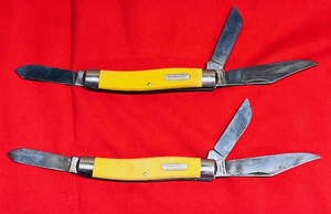 lot 57 image: Two (2) Vintage Rough Ryder 3 Blade Pocket Knives - Made in Ireland