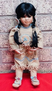 lot 102 image: Many Stars American Diary Doll 1991 By Linda Mason - Native American