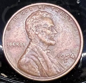 lot 67 image: 1954 D Wheat Penny , Rare Letter L on Rim Error