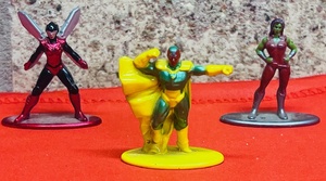 lot 197 image: Jada Toys Marvel Nano Diecast Mini - Gamora, Wasp, &amp Vision