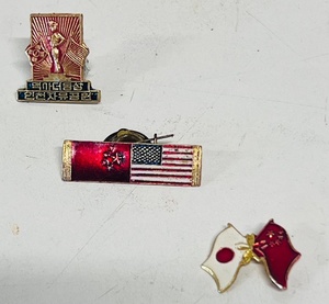 lot 162 image: Rare Dual FlagAgencyNation Cooperation Pins