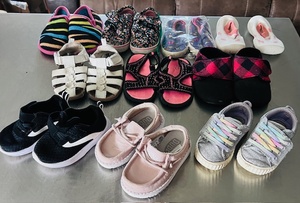 lot 166 image: Lot of Ten (10) Little Girls Shoes Sizes 4-5 - Including Hey Dudes
