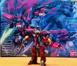lot 140 image: Ban Dai Gundam Epyon Mobile Suit OZ-13MS Kit - Assembled W Additional Parts &amp Assessories in Box