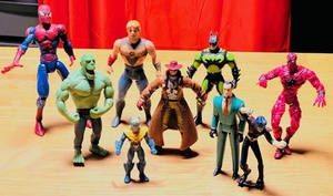 lot 207 image: Nine (9) Hero &amp Villain Action Figures&nbsp