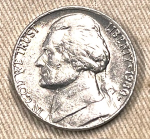 lot 142 image: 1980 P Error Nickle - Double Die Reverse DDR Double Die Obverse Closed P Mint Mark