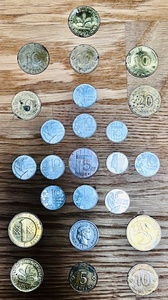lot 256 image: Twenty-Four (24) Assorted European Coins - Unsearched for Errors