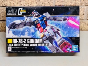 lot 210 image: Bandai RX-78-2 Gundam HG E.F.S.F. Prototype Close-Combat Mobile Suit 144 Model Kit