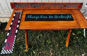 lot 179 image: Awesome Handcrafted Wall-Hanging Signs For The Home, Kitchen, &amp Bedroom&nbsp