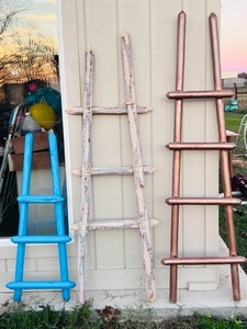 lot 181 image: Three (3) Native American Hand-Crafted Decorative Ladders