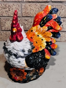 lot 183 image: Vintage Colorful Rooster Cookie Jar