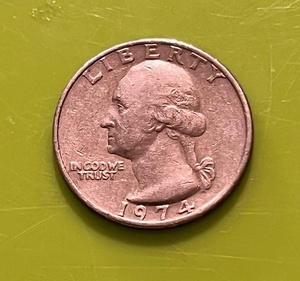 lot 220 image: 1974 Quarter No Mint Mark Error WReverse Die Breaks in Eagles Wing