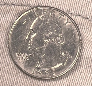 lot 223 image: 1995 Washington Quarter - Double Die Reverse (DDR) Error