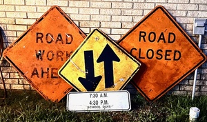 lot 236 image: Four (4) Assorted Aluminum HighwayStreet Signs