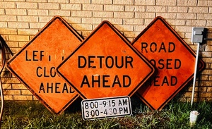 lot 238 image: Four (4) Assorted Aluminum HighwayStreet Signs