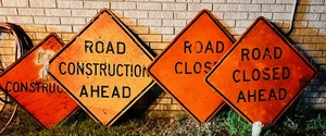 lot 239 image: Four (4) Assorted Aluminum(One Metal) HighwayStreet Signs