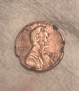 lot 249 image: 2003 D Lincoln Penny w Terrible Planchette &amp Devastating Die Breaks 