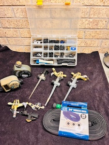 lot 278 image: Sprinkler System Parts, Drip Irrigation System Parts &amp 50ft 34 Soaker Hose