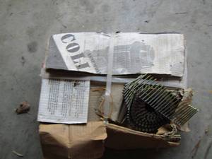 lot 50 image: Box of nail strips all new, appear to be 3 long