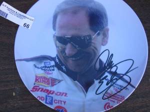 lot 66 image: NASCSR Plate  DALE EARNHARDT also signed (NOT SURE IF ORIGINAL)