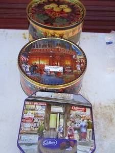 lot 72 image: Tin cans large in size qty 3