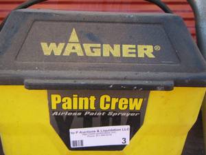 lot 3 image: Paint crew Wagner airless paint sprayer used
