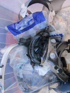 lot 88 image: face shields, face shield brackets, goggles, paint mask filters