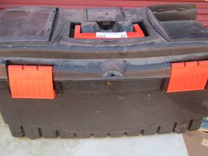 lot 85 image: Black and orange tool caddy