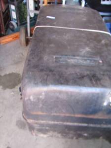 lot 89 image: Black lake dock float, has a small rip in plastic still does its job