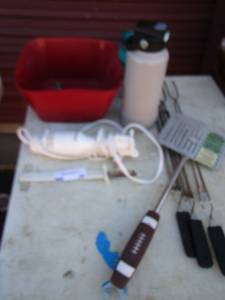 lot 96 image: Kitchen lot, utensils and cups plus