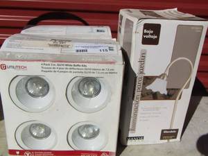 lot 115 image: 4 pack ulitech 3 white baffle kits qty 2, NIB garden light