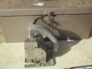 lot 126 image: Grey metal tool box- also included a saw with cord