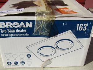 lot 131 image: Broan two bulb heater in original box