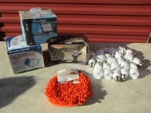 lot 138 image: Flood light mini single head qty 2, Coleman cup holder