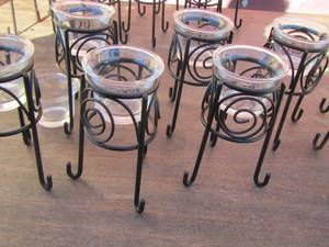 lot 151 image: metal candle stands qty 8