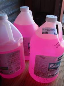 lot 174 image: RV and Marine antifreeze   QTY 3  - 1 is slightly used