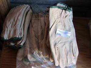 lot 175 image: large unisex work gloves 10 plus pair new