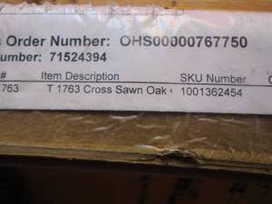 lot 185 image: 3 pieces of cross swan oak trim