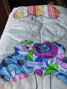 lot 204 image: Handmade butterfly quilt