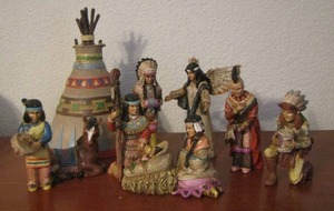 lot 34 image: Nativity set NATIVE AMERICAN  - WMG 2010