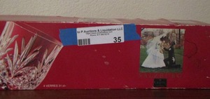 lot 35 image: Salzburg crystal drinking glasses qty 4 NIB