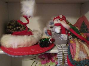 lot 50 image: Christmas lot- stockings, place matts hats and more