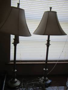 lot 60 image: Side table lamps approx. 26  QTY 2