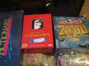 lot 64 image: Games- Pictionary- Scattagories, Monopoly 2000